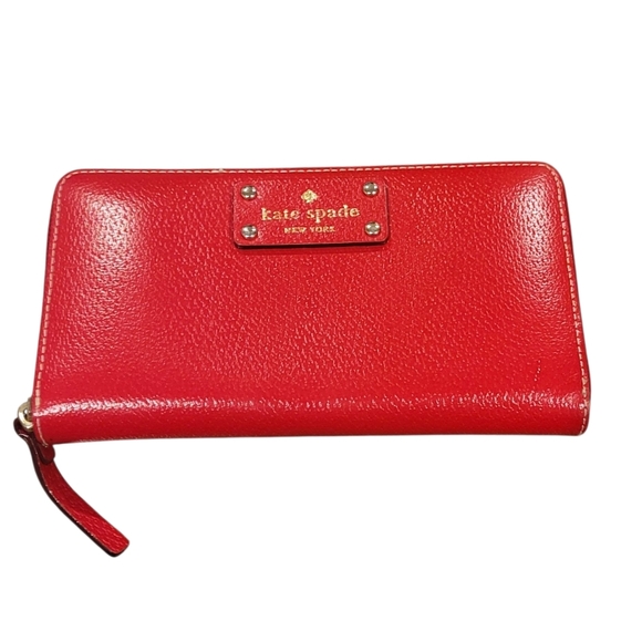 kate spade Handbags - Kate Spade Neda Wellesley Garnet Embossed Wallet